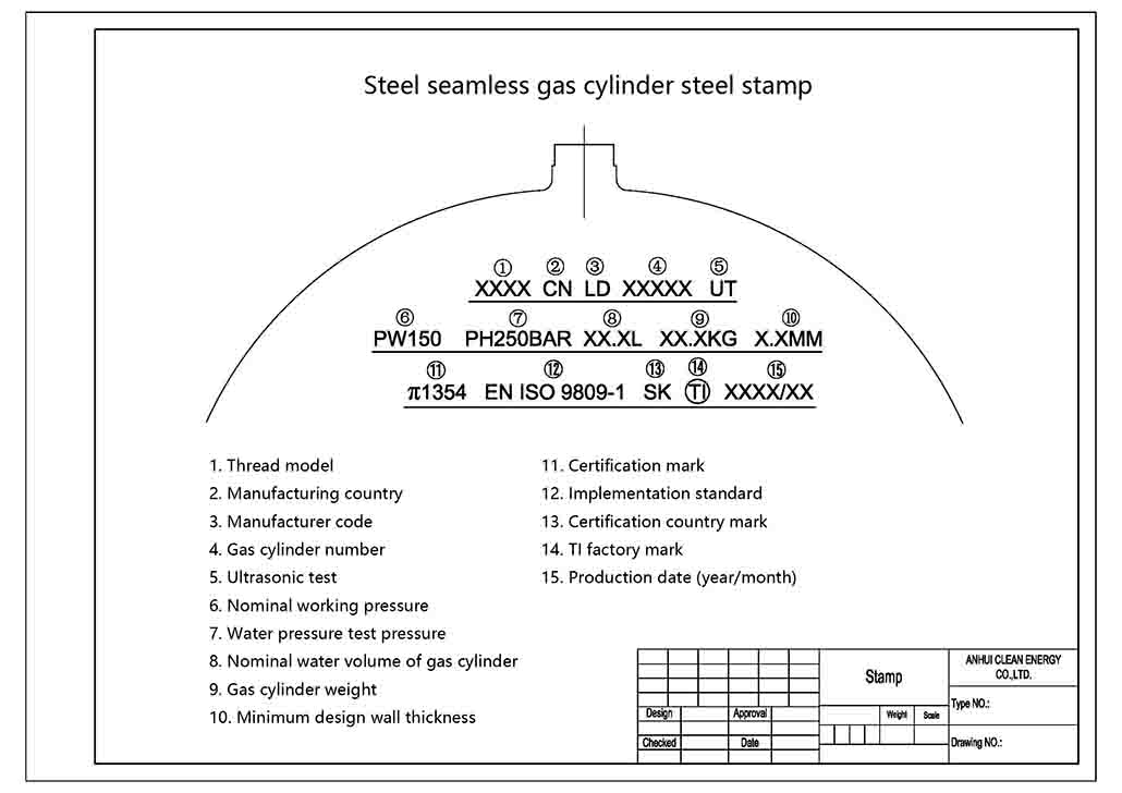 Steel seamless gas cylinder steel seal